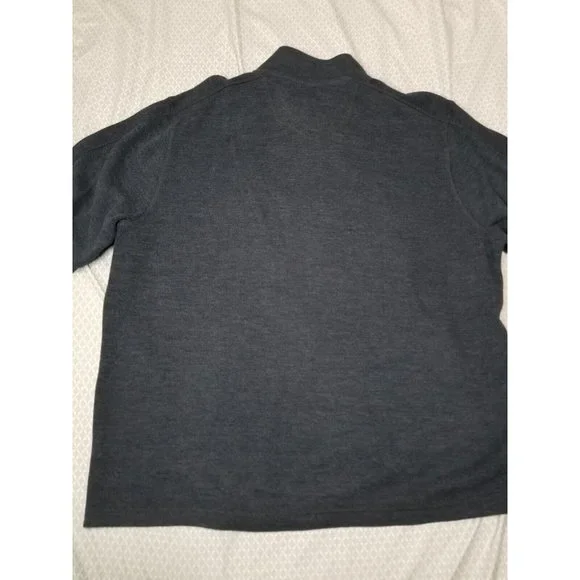 Eddie Bauer Shirt Mens XL Long Sleeve Quarter Zip Pullover Sweater Blue - Picture 7 of 8